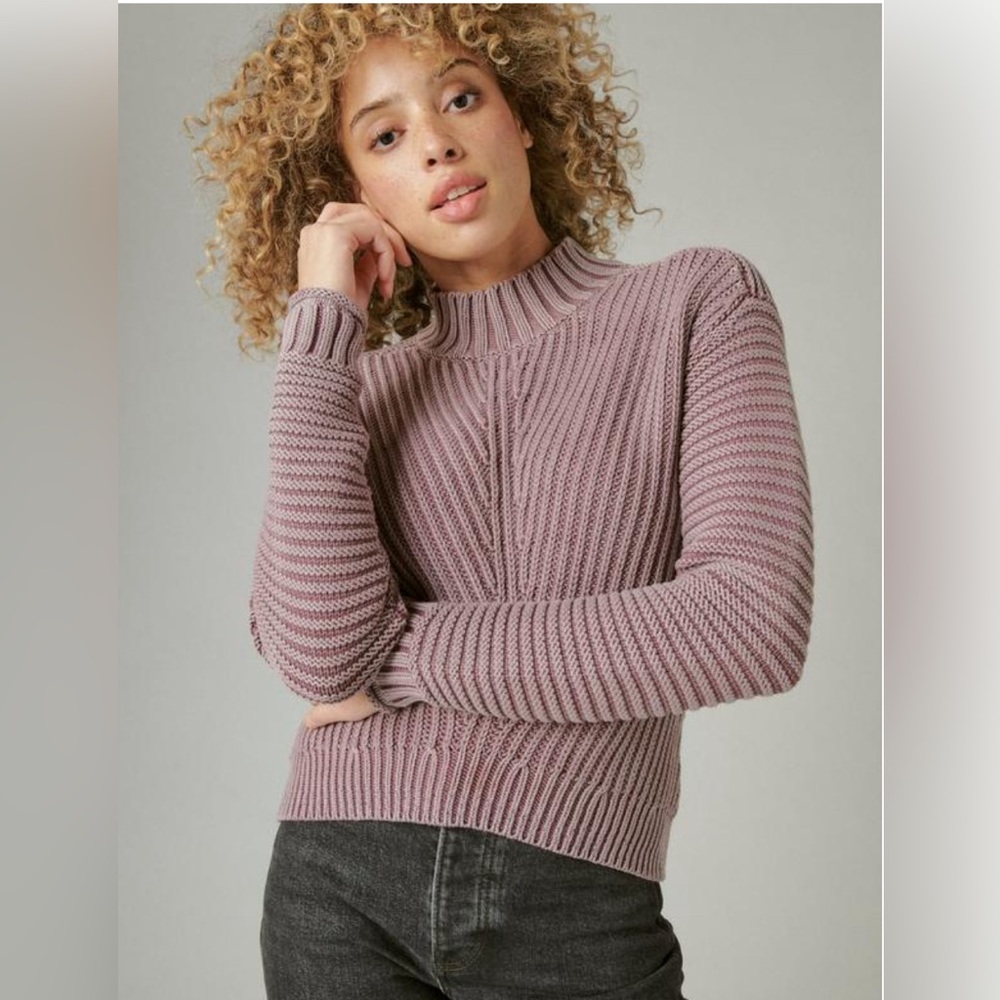 Lucky Brand textured turtleneck sweater